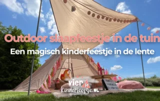 Outdoor slaapfeestje in de tuin