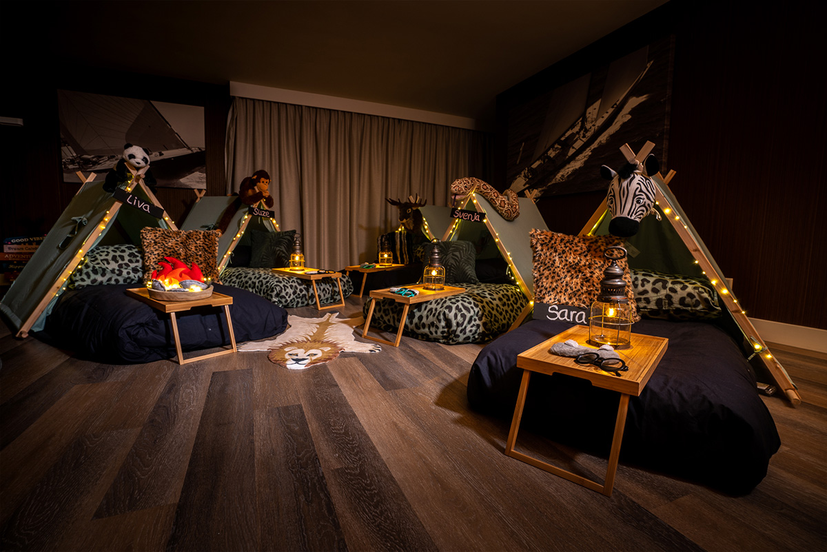 tipi slaapfeestje jungle thema