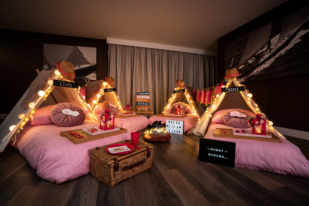 Tipi tent kinderfeestje Sweet Summer thema