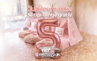 Tipi tent feestje jubileum Vierjekinderfeestje