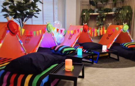 neon teepee party