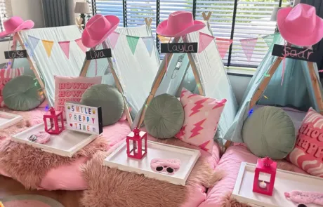 preppy pastel slaap kinderfeestjes