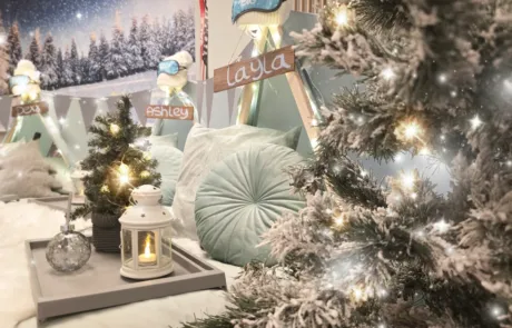 slaapfeestje met winter thema
