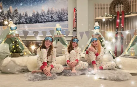slaapfeestje met winter thema huren