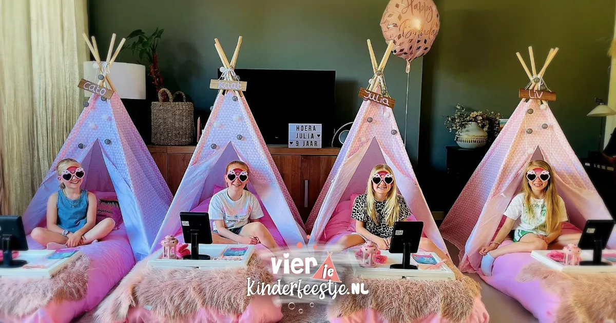 tipi tent slaapfeestje huren bij vier je kinderfeestje slaapfeestje voor jongens