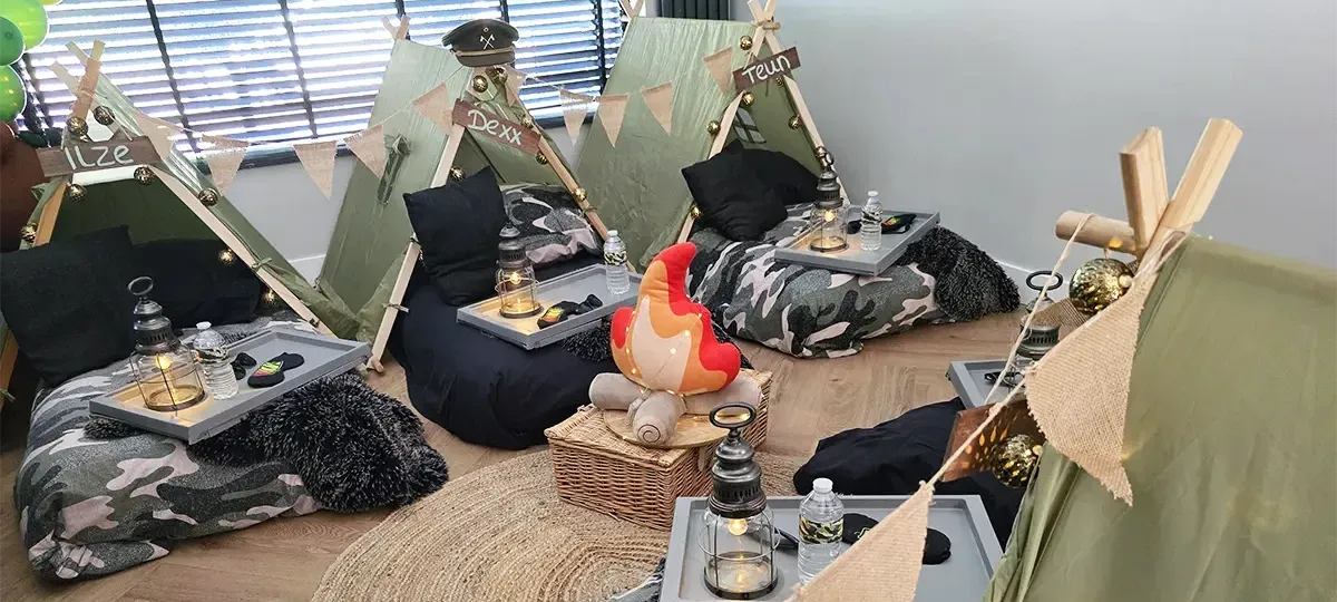 tipi tentjes huren met outland thema